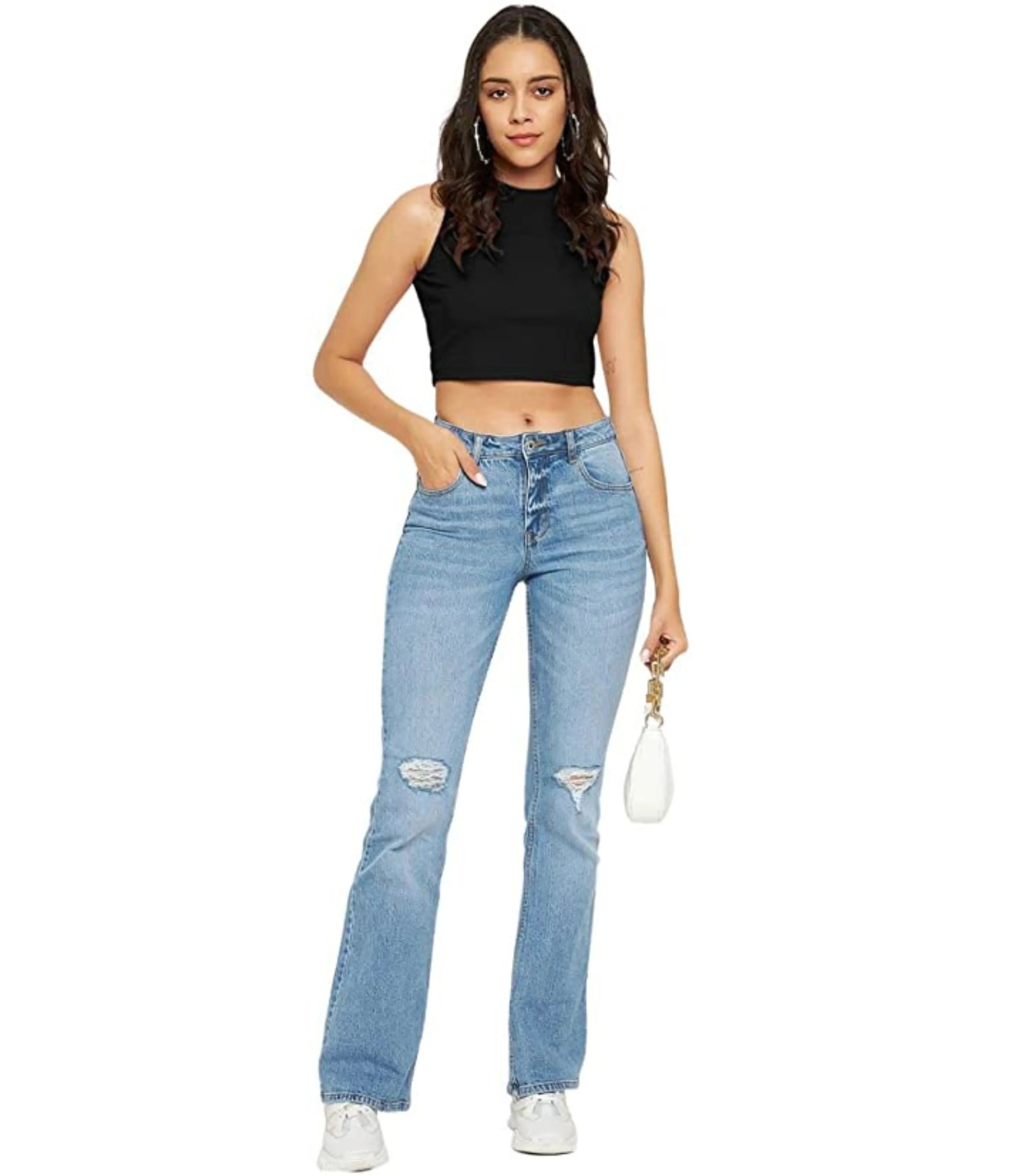 Stylish Crop Top - Midnight Black