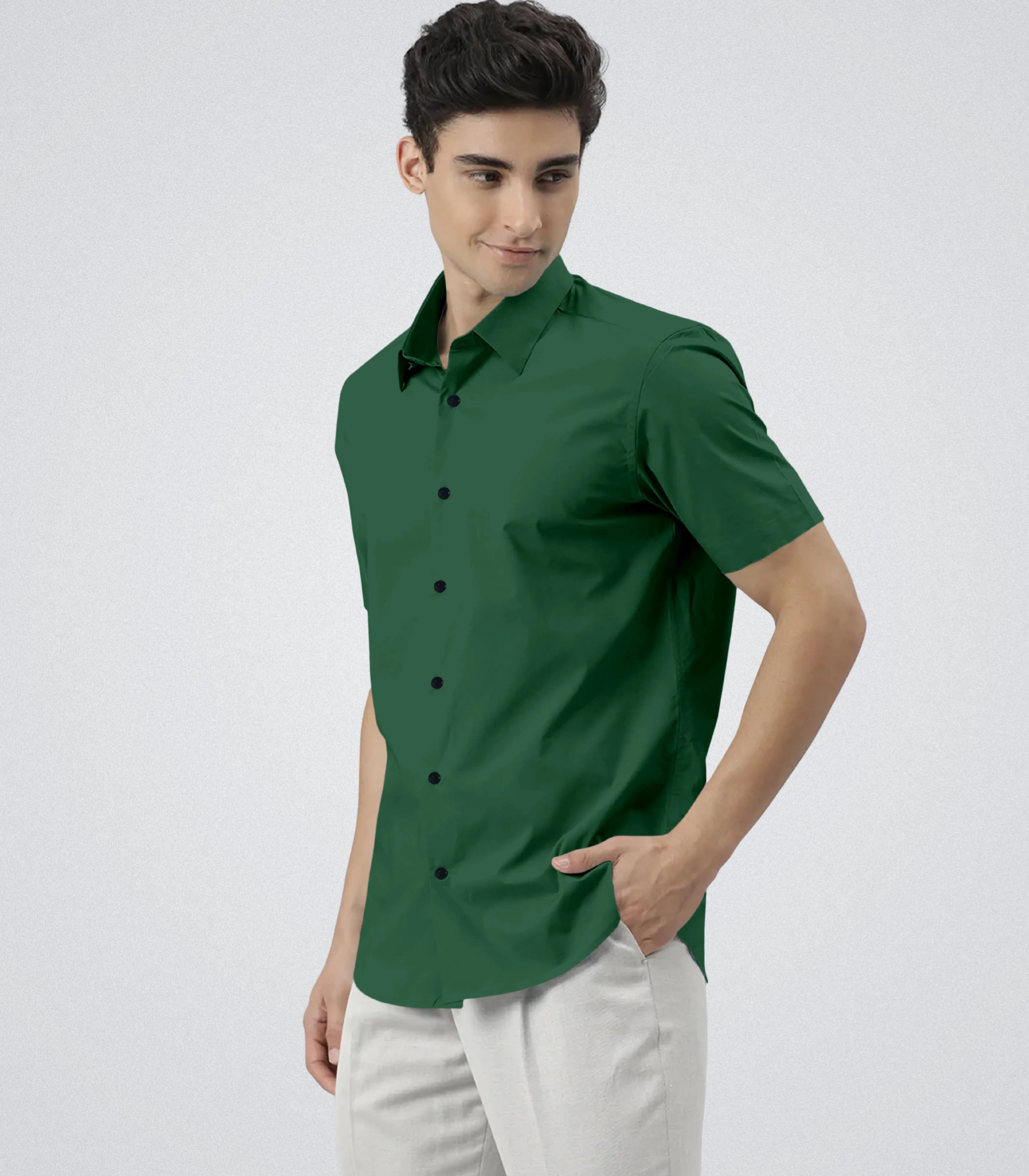 Premium Slim-Fit Lycra Shirt – Green