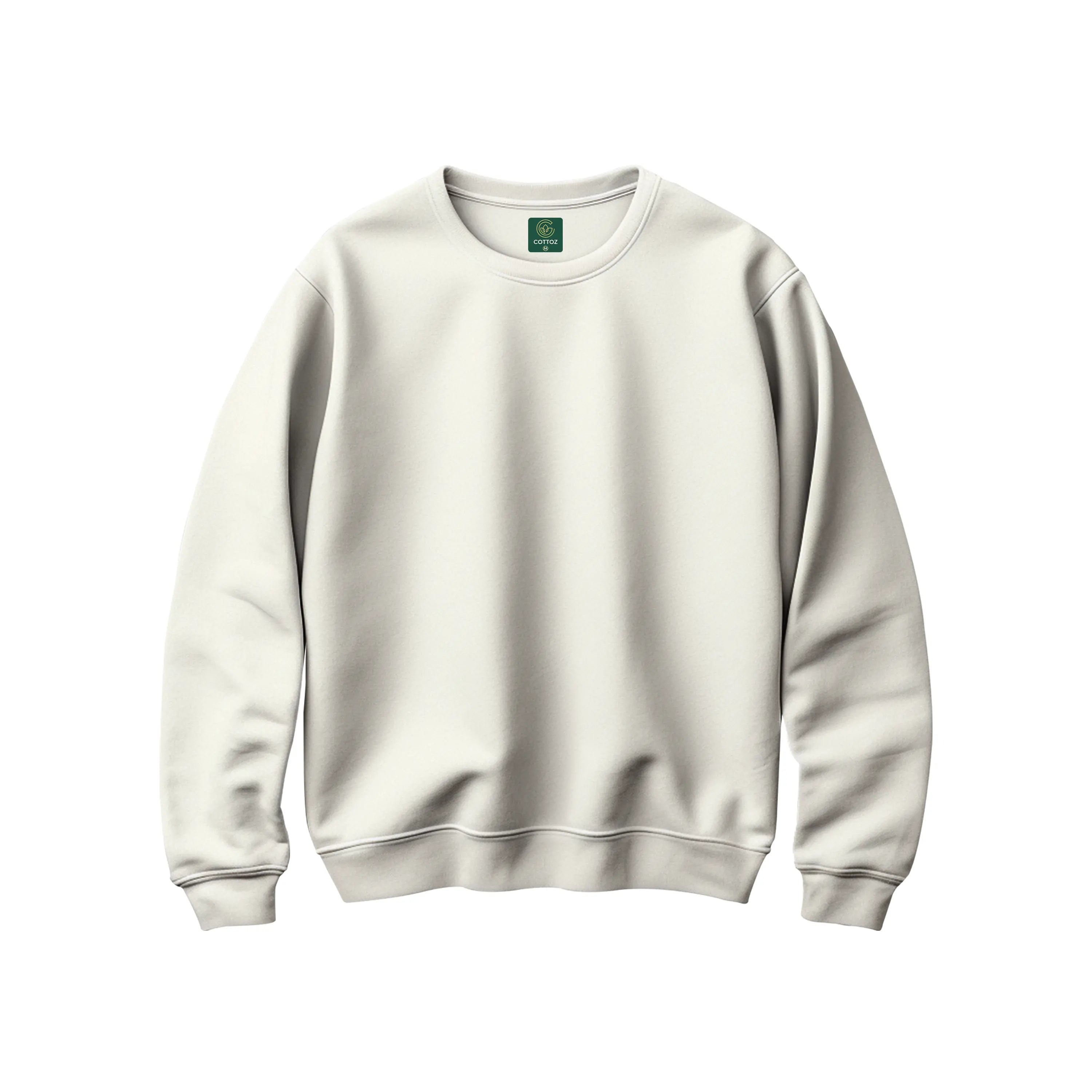 White sweatshirt on a white background