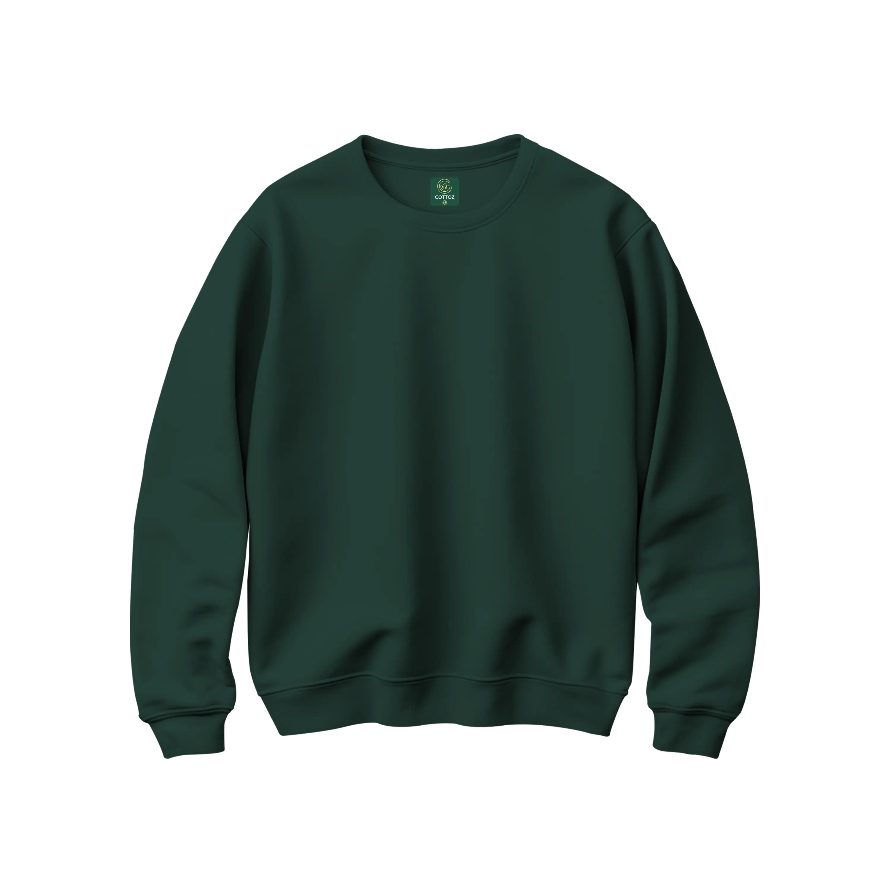 Green sweatshirt on a white background