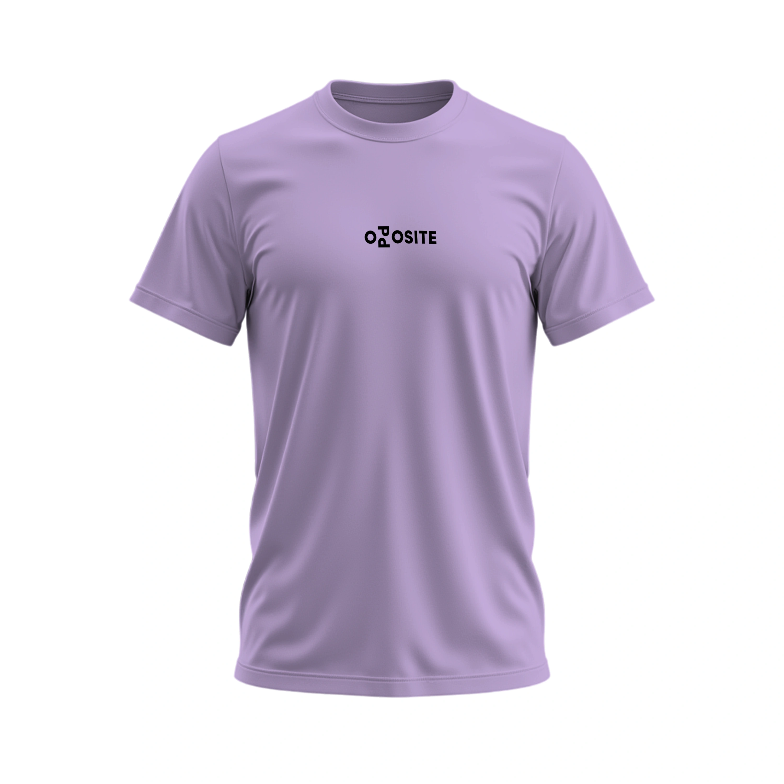 Purple t-shirt with 'THE OSITE' logo on a white background