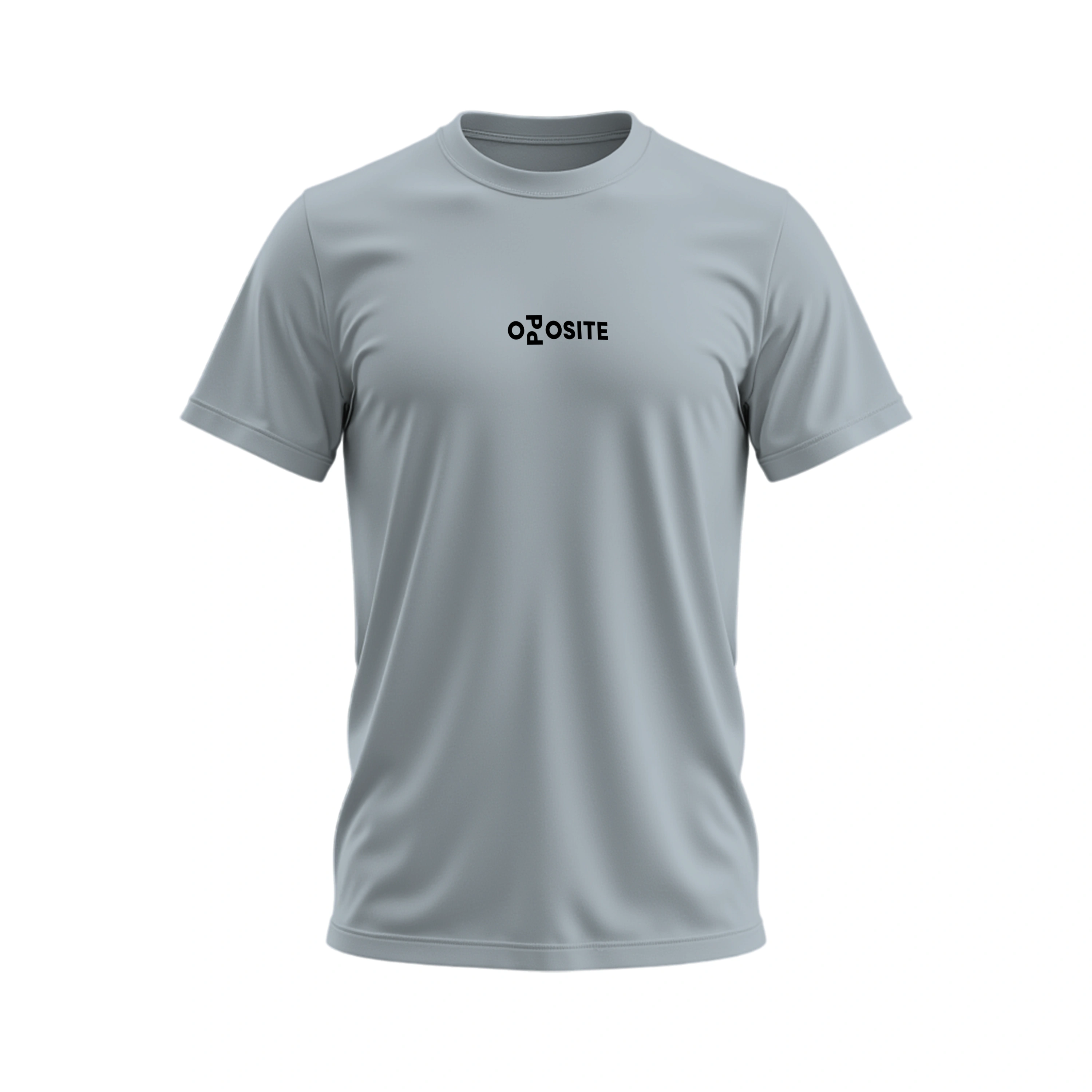 Gray t-shirt with 'THE OSITE' logo on a white background