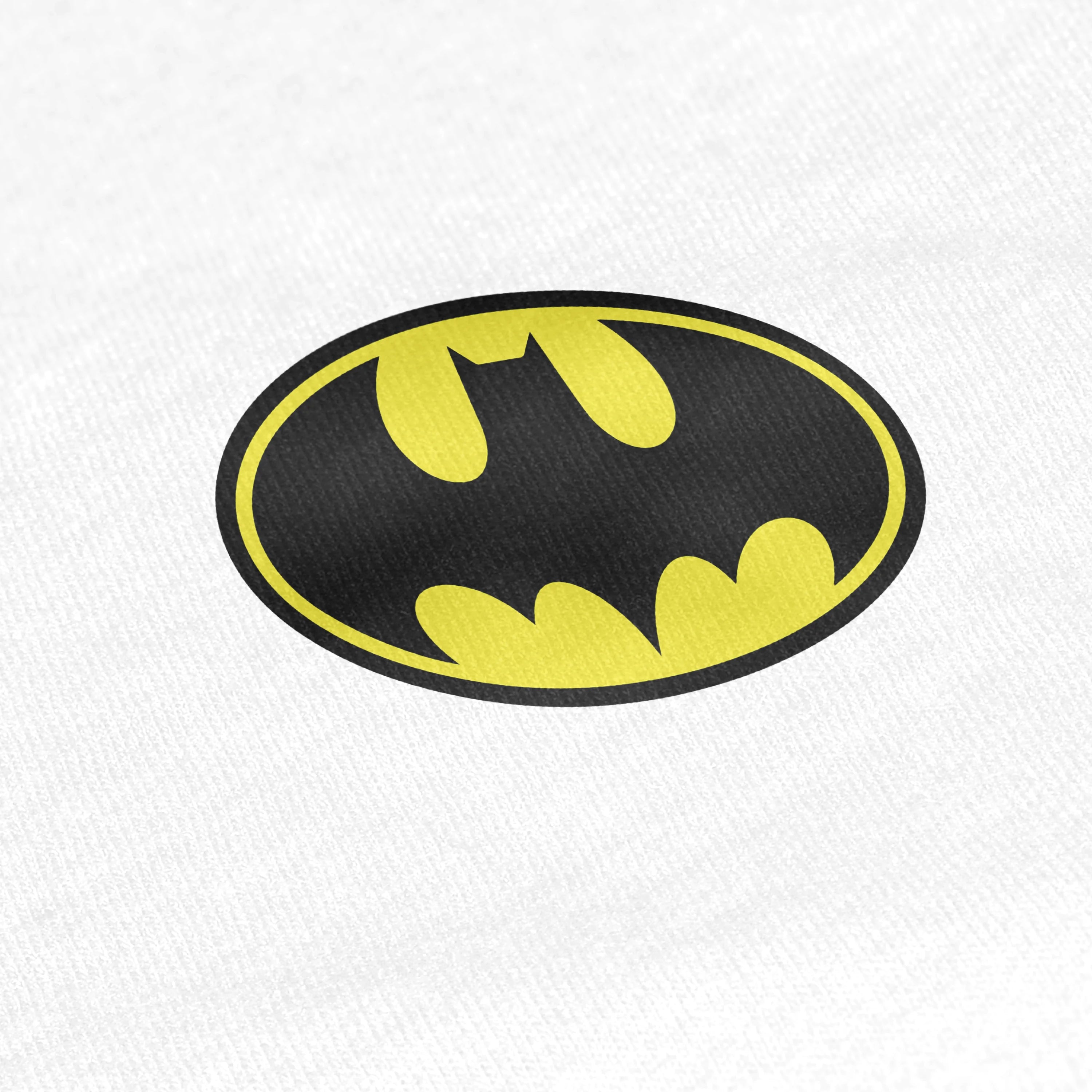 Batman logo on a white background